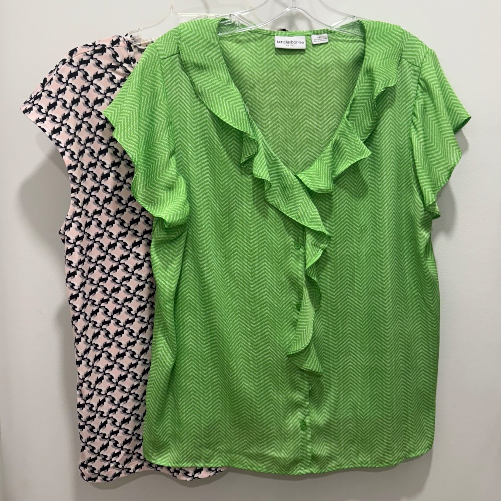 Pair of 2 Pretty Lightweight Summer Blouses, Size XLP